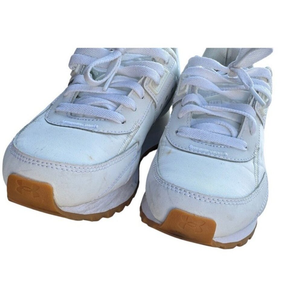 Under Armour Womens White Gum Sole Athletic Sneakers Size 7.5 - Picture 6 of 10